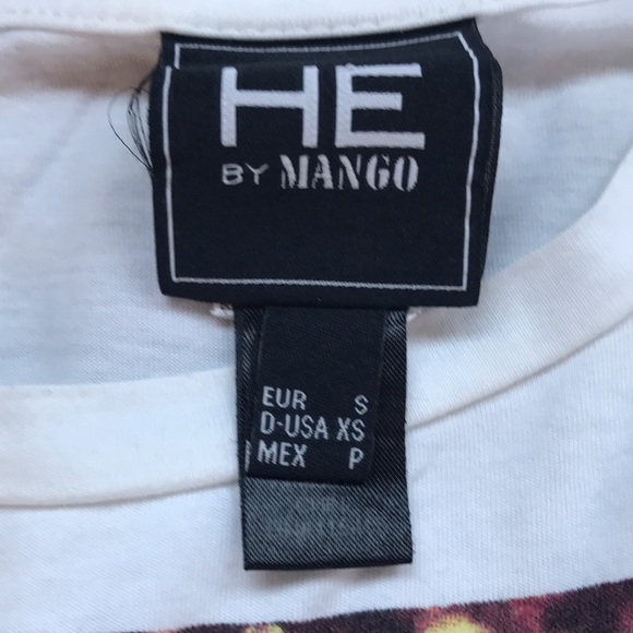 He by Mango “ Drop dead gorgeous“ party tee xs - Picture 3 of 4